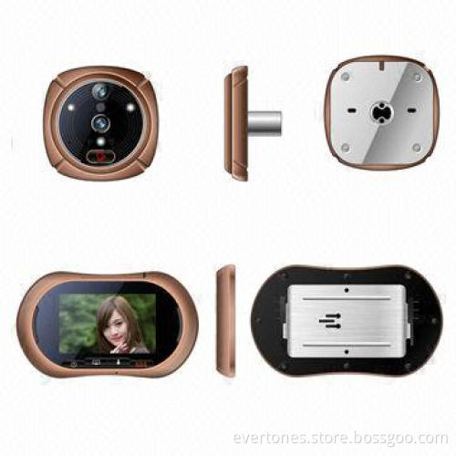 Touching screen peephole door viewer with GSM communication function